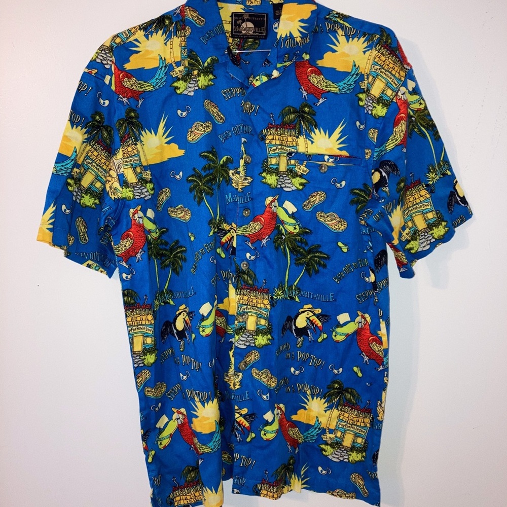 NWOT Jimmy Buffet Margaritaville Island Button Down Size L